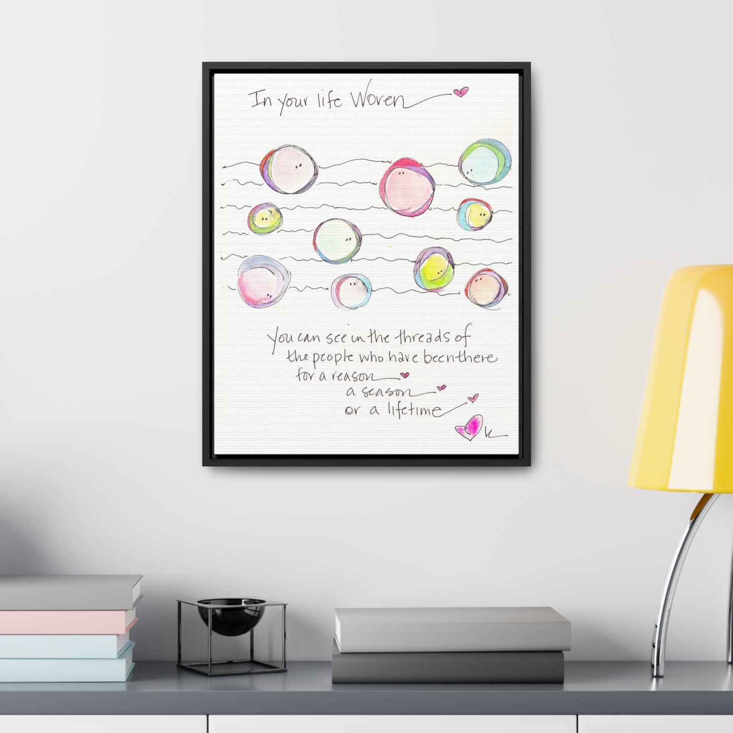 Gallery Canvas with Black Frame - Your Life Woven
