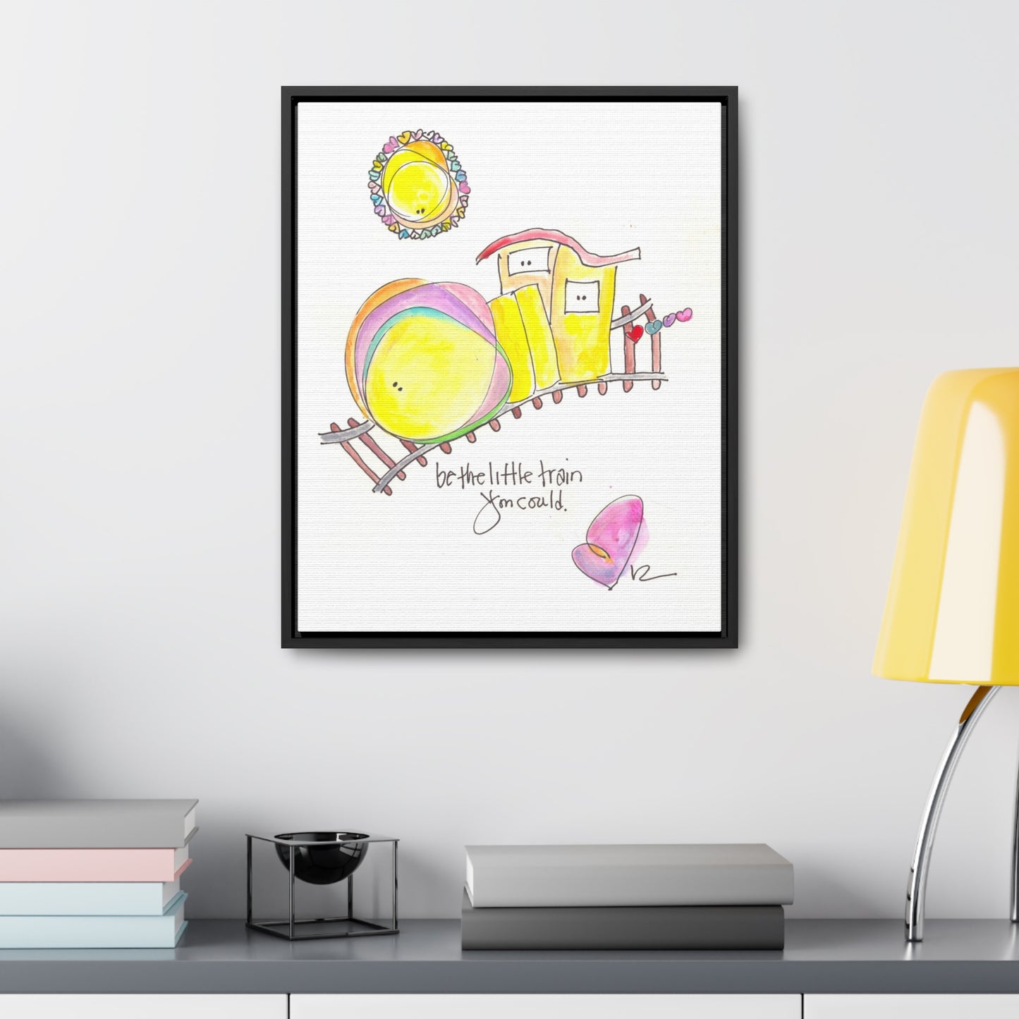 Gallery Canvas with Black Frame - Little Train you Could Be