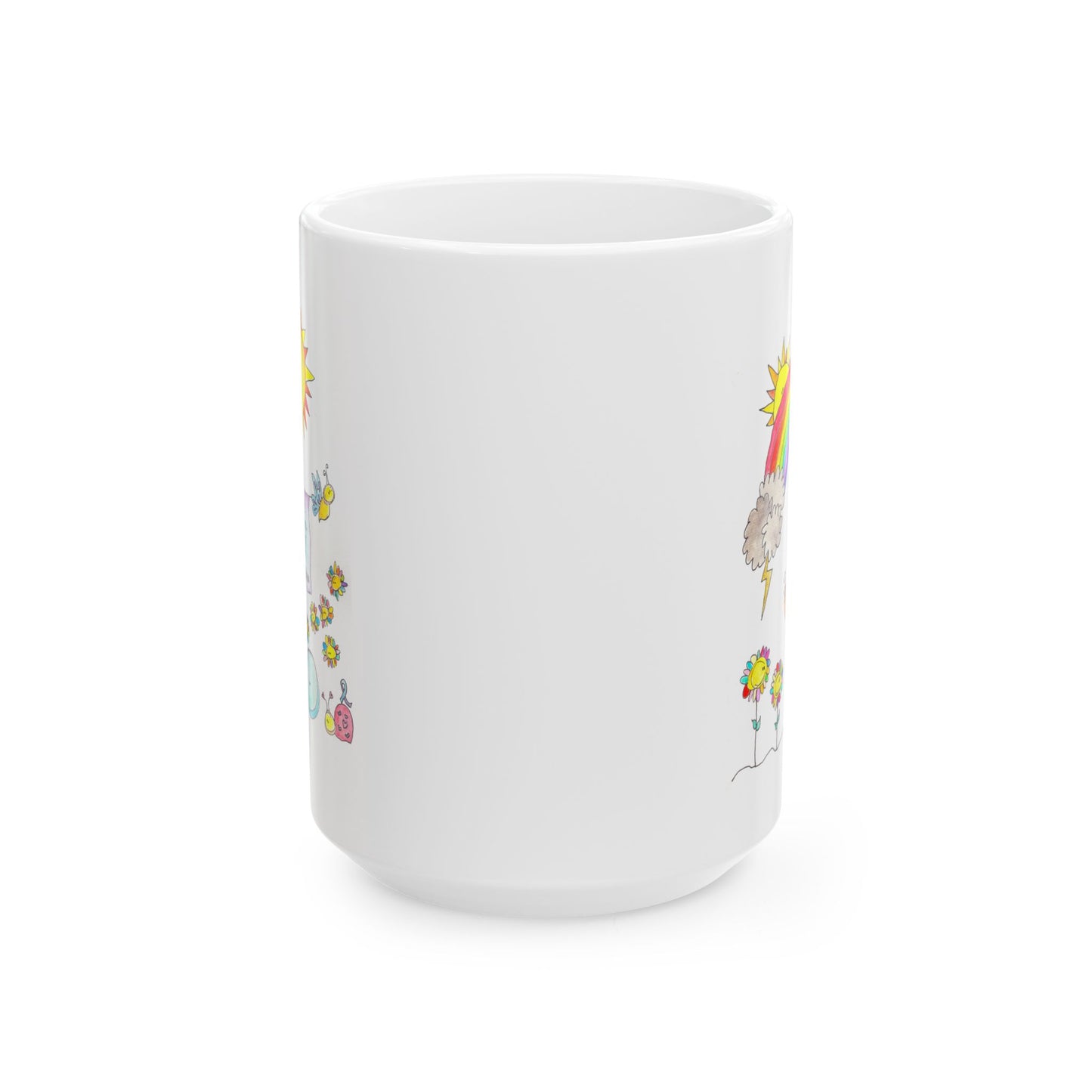 AFSP Indiana Ceramic Mug, (11oz, 15oz) - Rainbows follow Storms