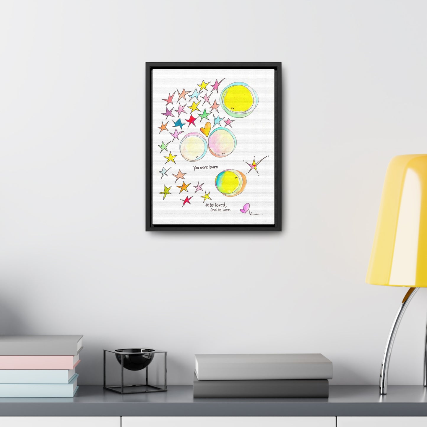 Gallery Canvas with Black Frame - You were Born to be Loved
