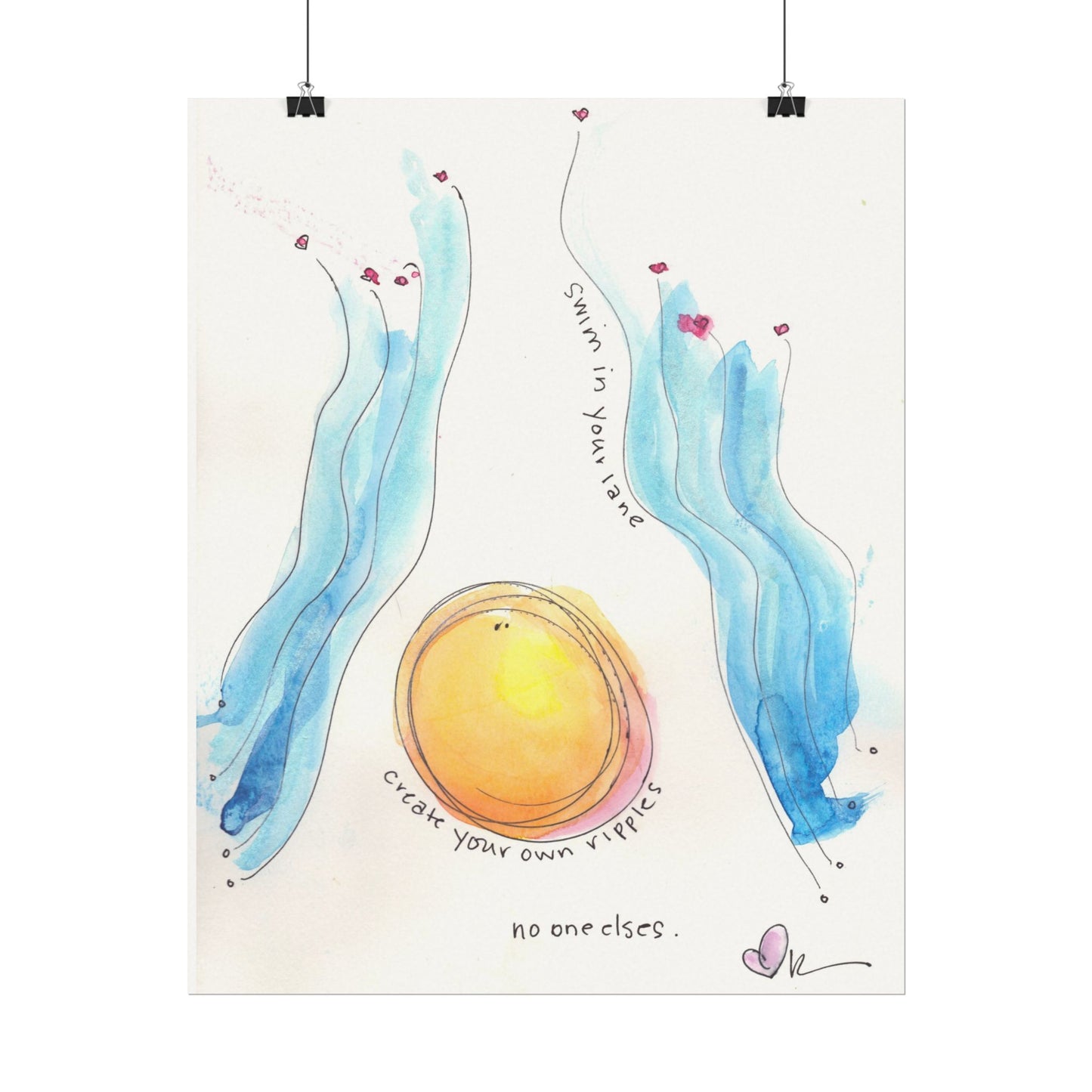 Textured Watercolor Matte Print - Create Your Own Ripples