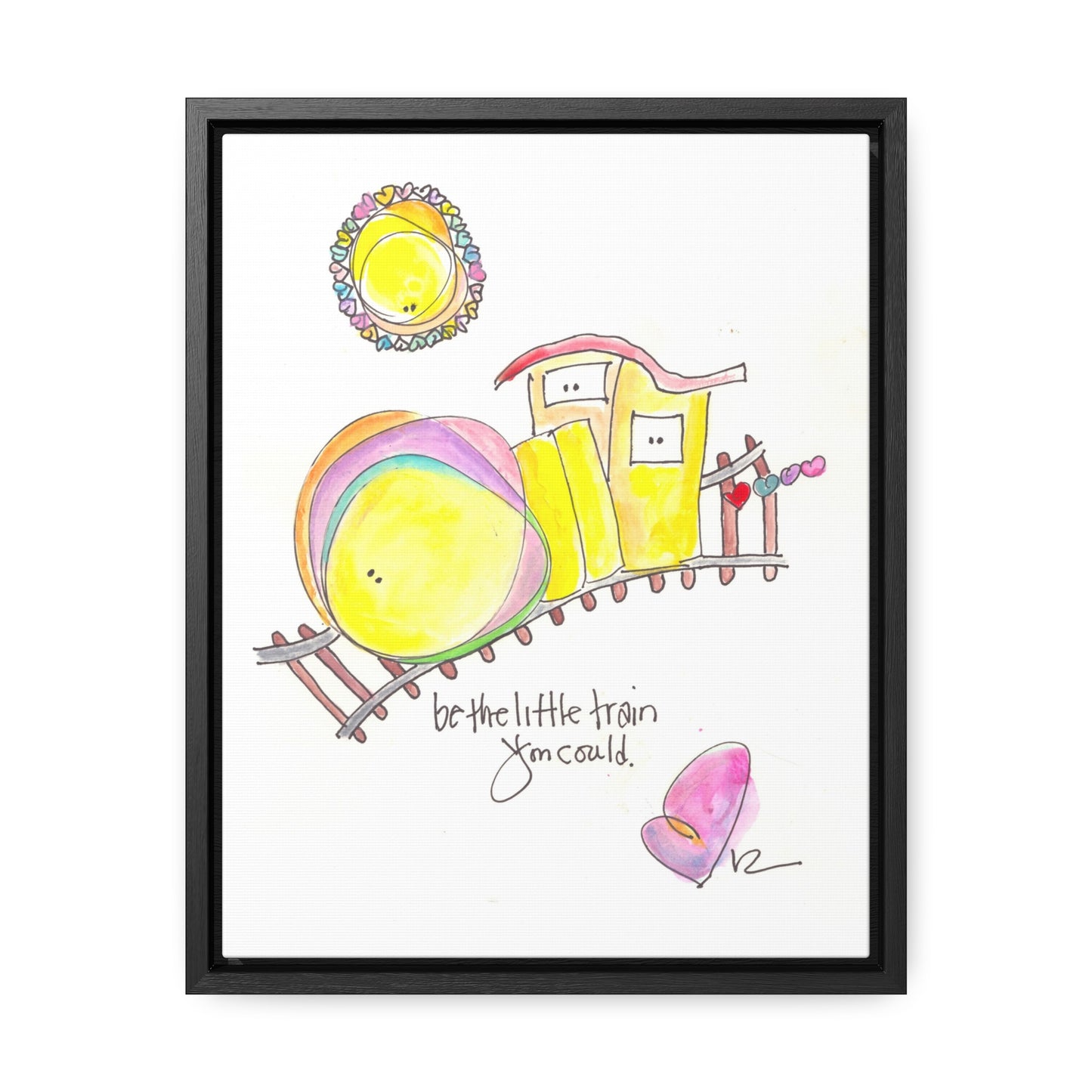 Gallery Canvas with Black Frame - Little Train you Could Be