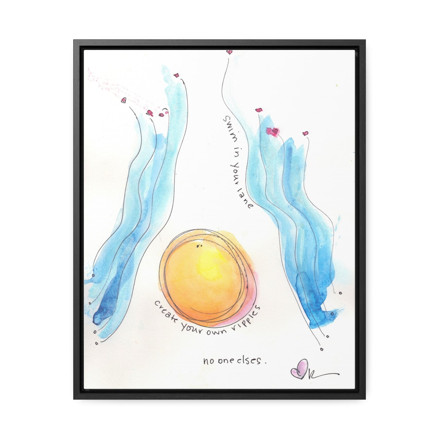 Gallery Canvas with Black Frame - Create Your Own Ripples