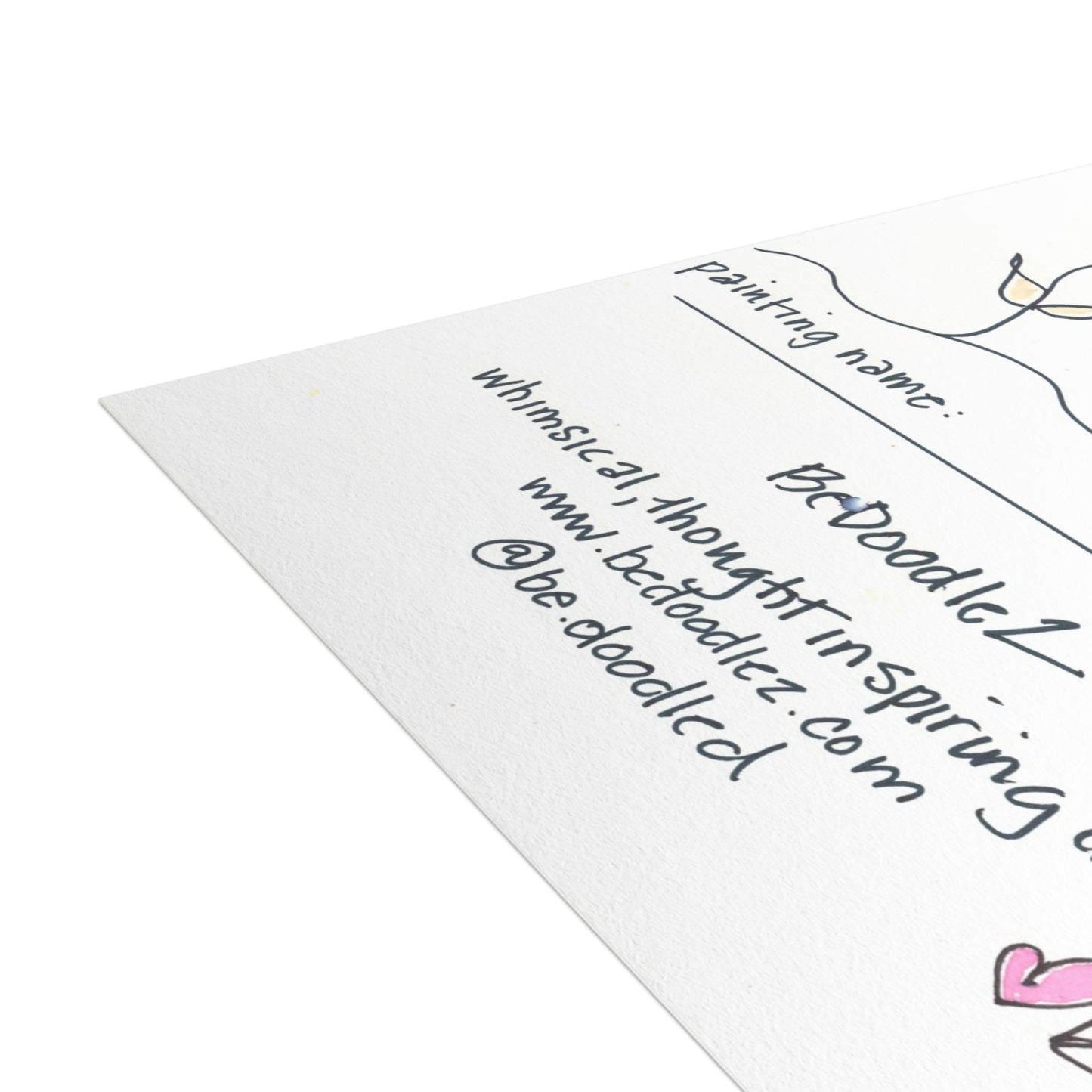 Postcard Label for Original Paintings
