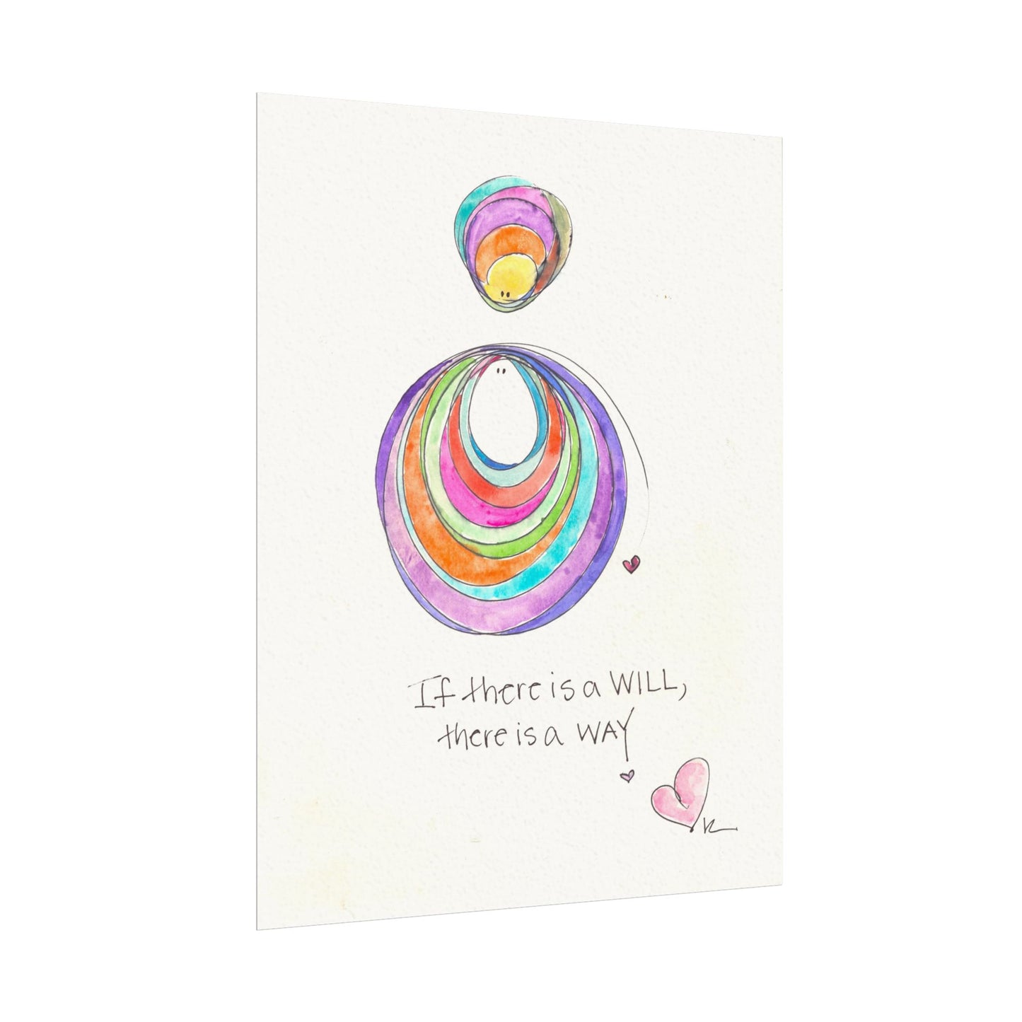 Textured Watercolor Matte Print - If there is a Will