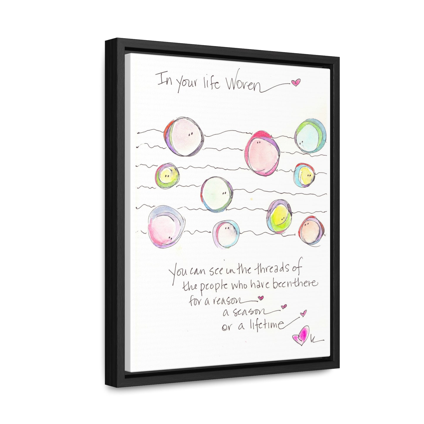 Gallery Canvas with Black Frame - Your Life Woven