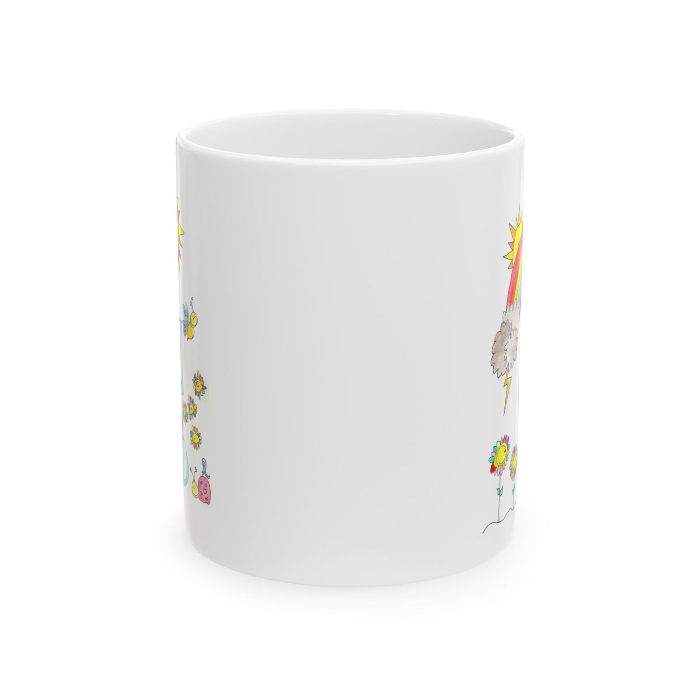 AFSP Indiana Ceramic Mug, (11oz, 15oz) - Rainbows follow Storms