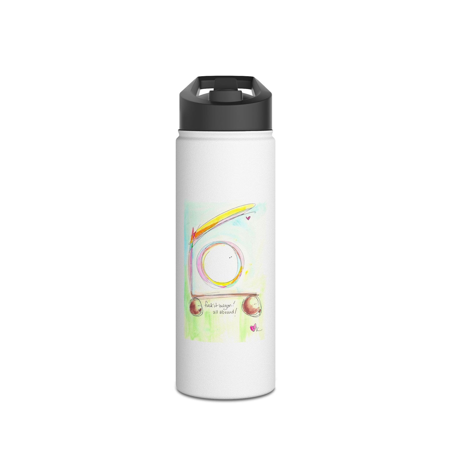 Stainless Steel Water Bottle, Standard Lid - Fuck it Wagon