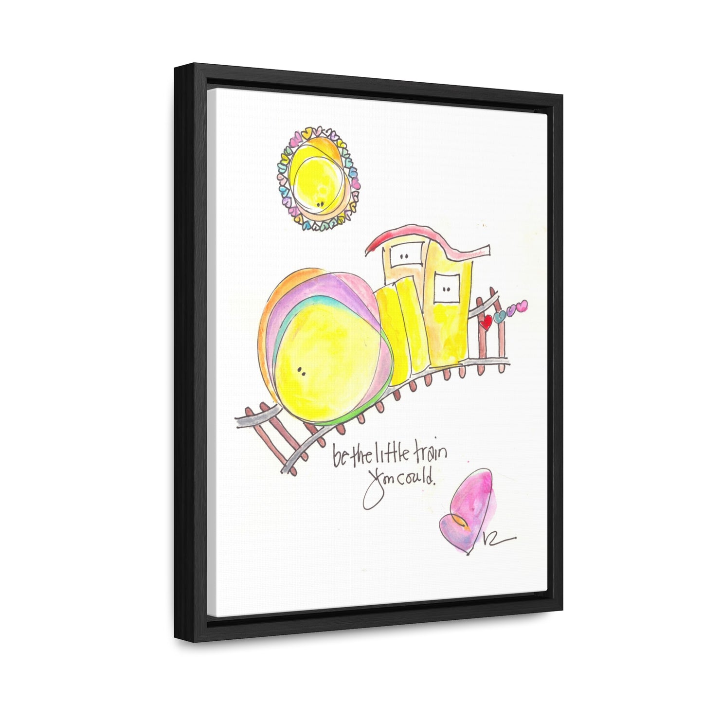 Gallery Canvas with Black Frame - Little Train you Could Be