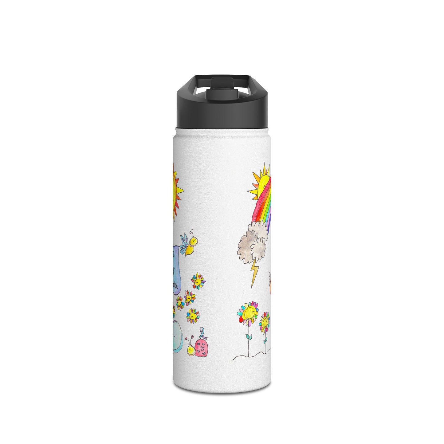 AFSP National Stainless Steel Water Bottle - Rainbows follow Storms