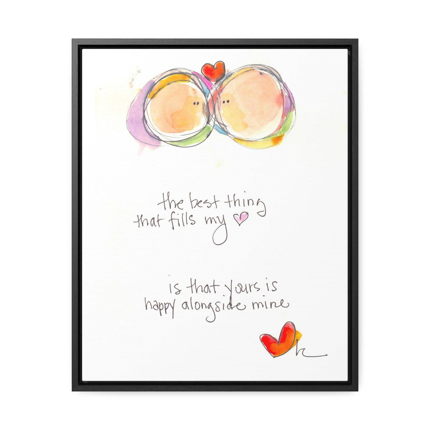 Gallery Canvas with Black Frame - Your Heart Alongside Mine