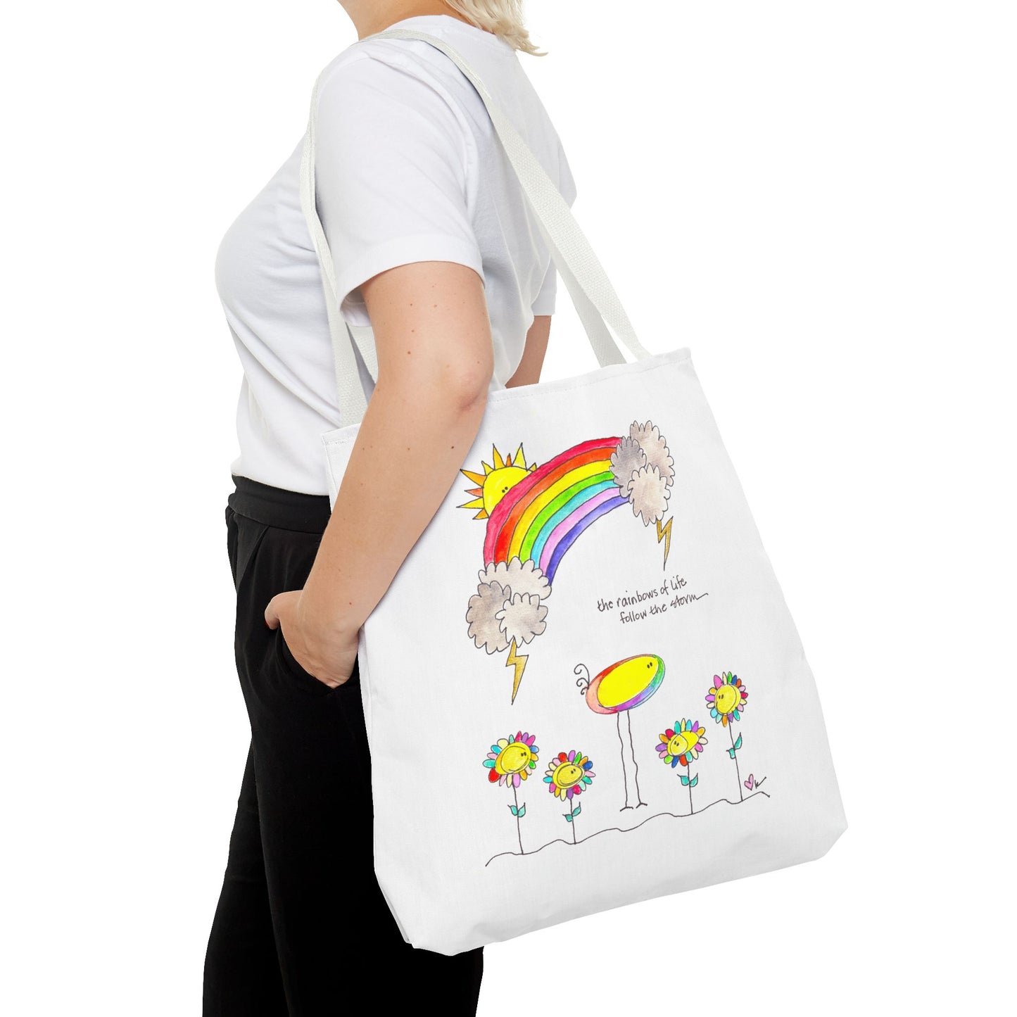 AFSP Indiana Tote Bag - Rainbows follow Storms
