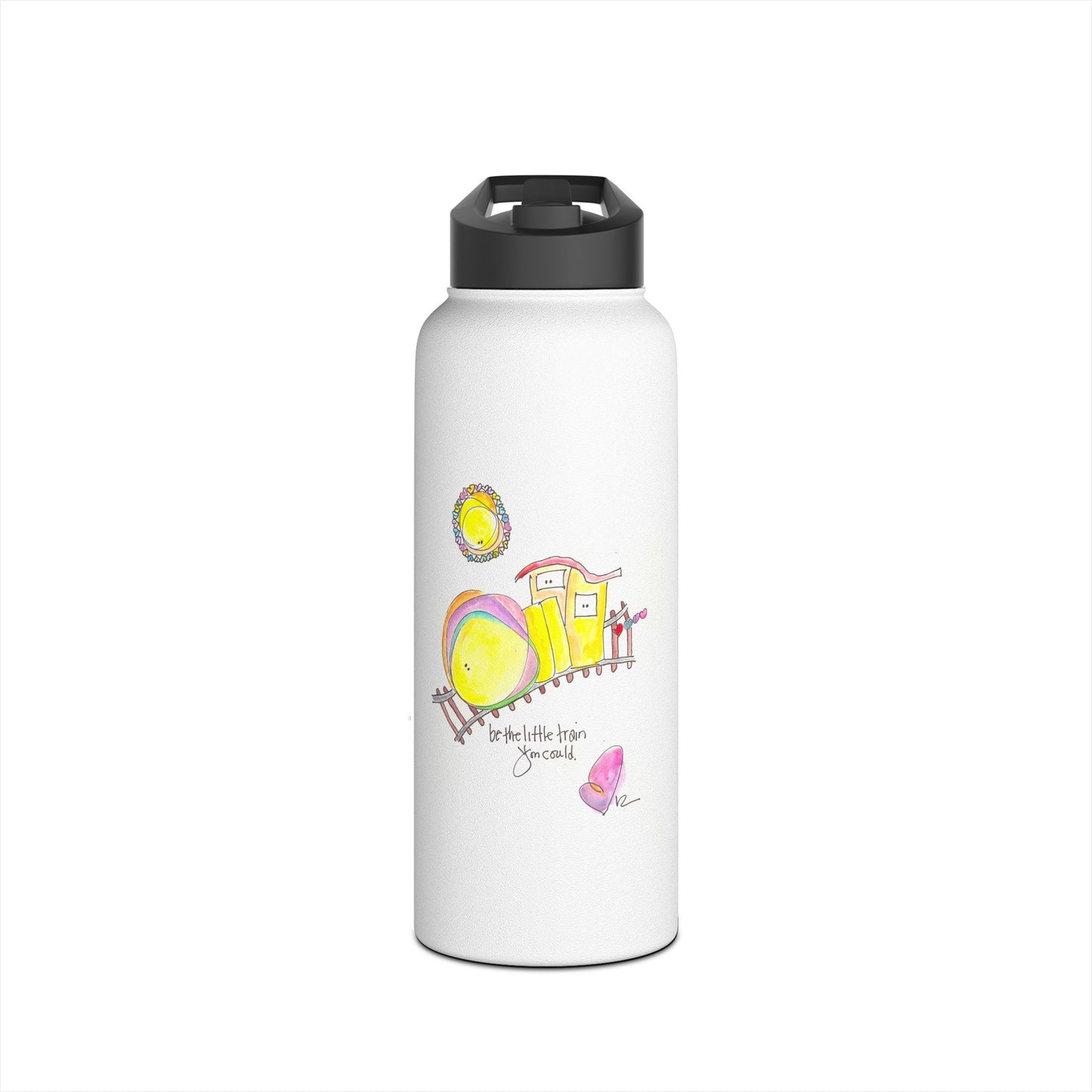 Stainless Steel Water Bottle, Standard Lid - Little Train you Could Be
