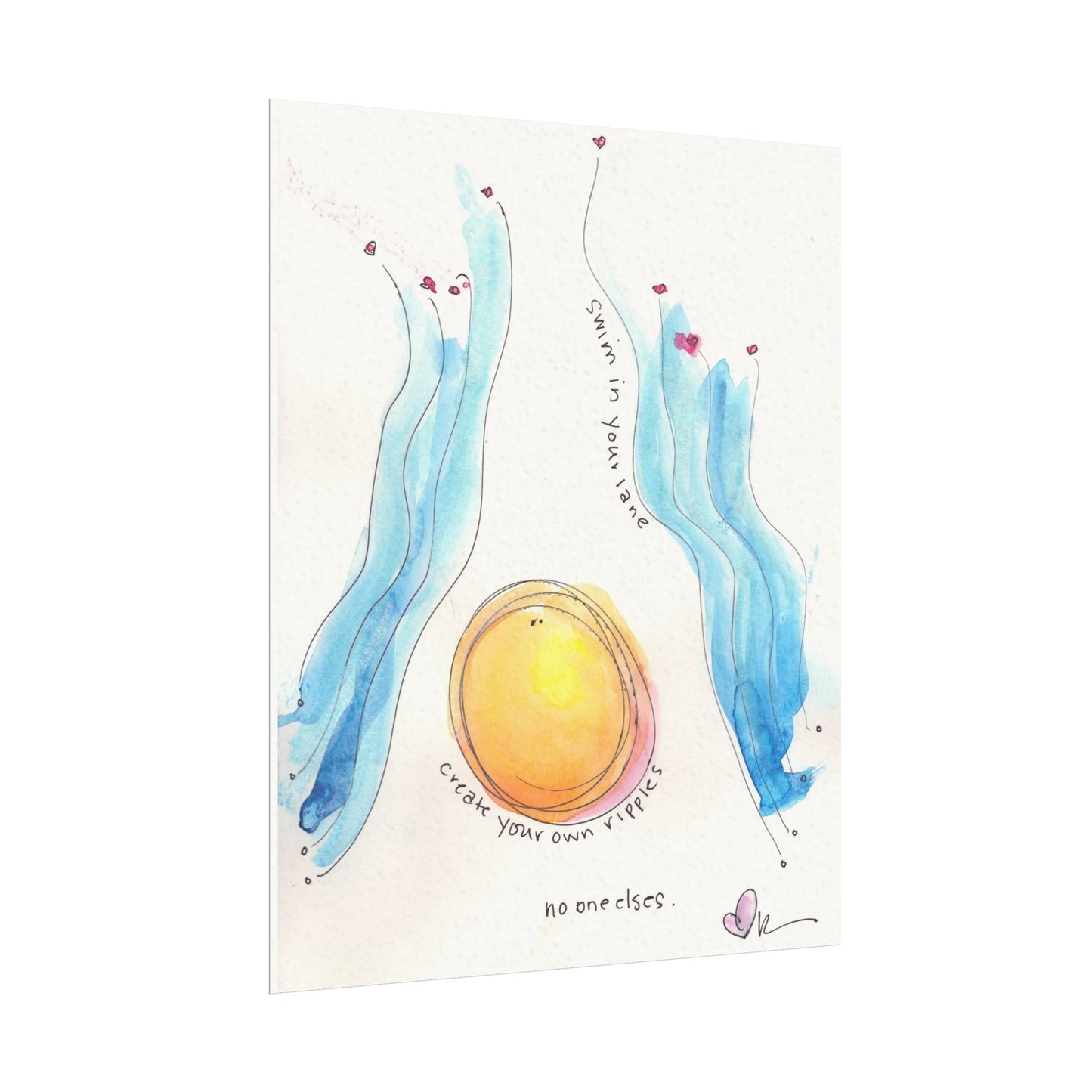 Textured Watercolor Matte Print - Create Your Own Ripples