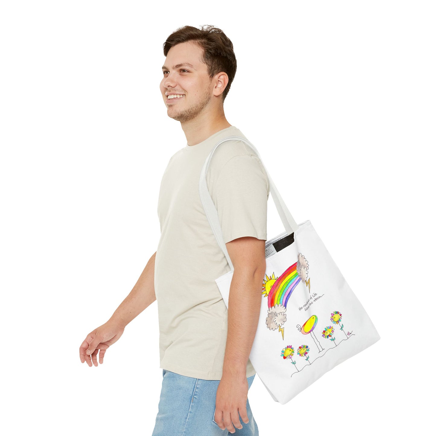 AFSP Indiana Tote Bag - Rainbows follow Storms