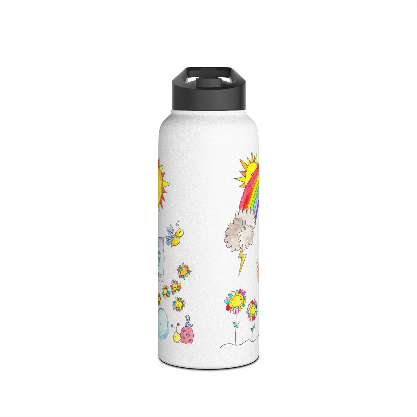 AFSP Indiana Stainless Steel Water Bottle - Rainbows follow Storms