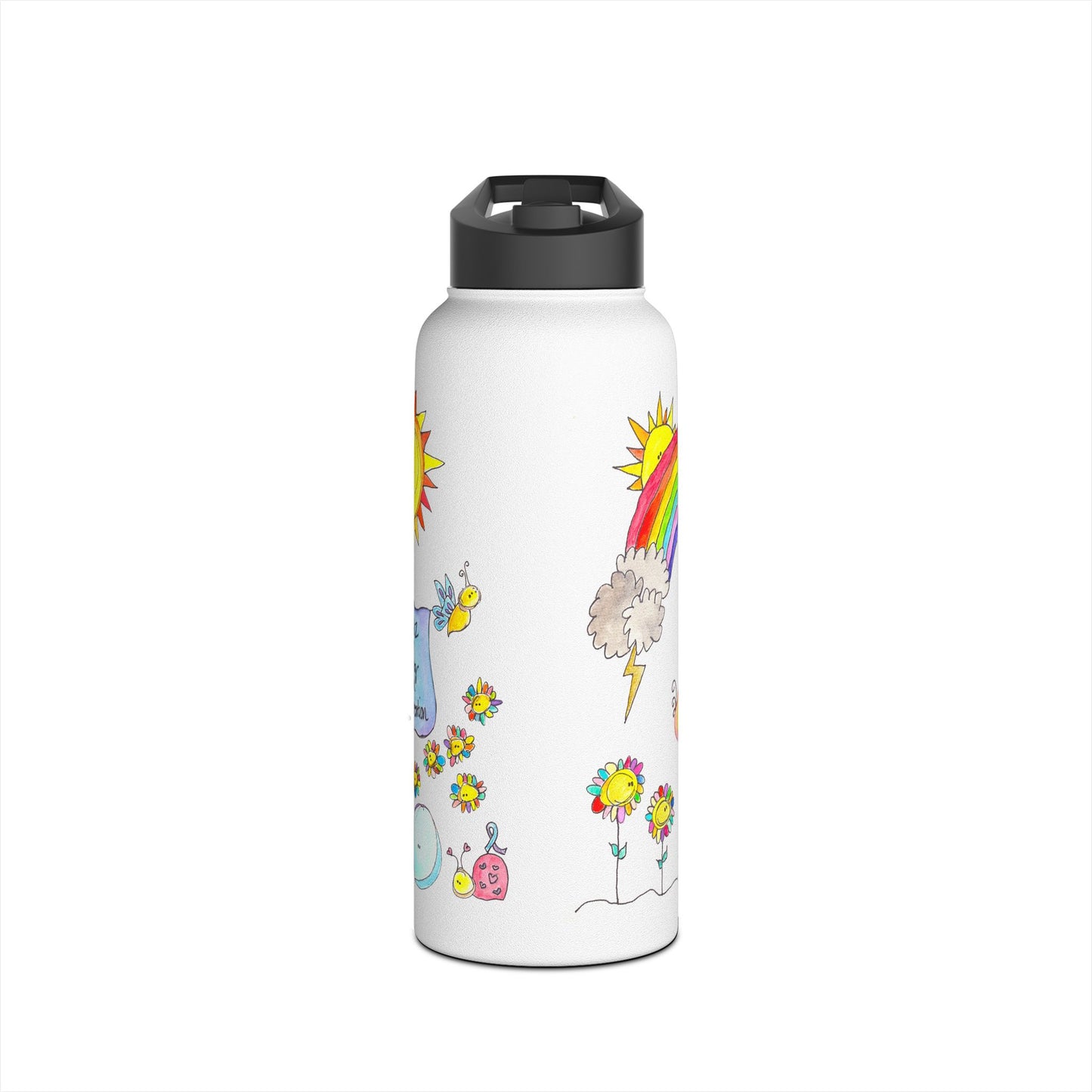 AFSP National Stainless Steel Water Bottle - Rainbows follow Storms