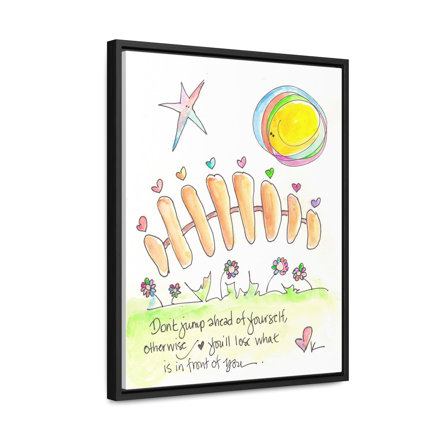 Gallery Canvas with Black Frame - Don't Jump Ahead