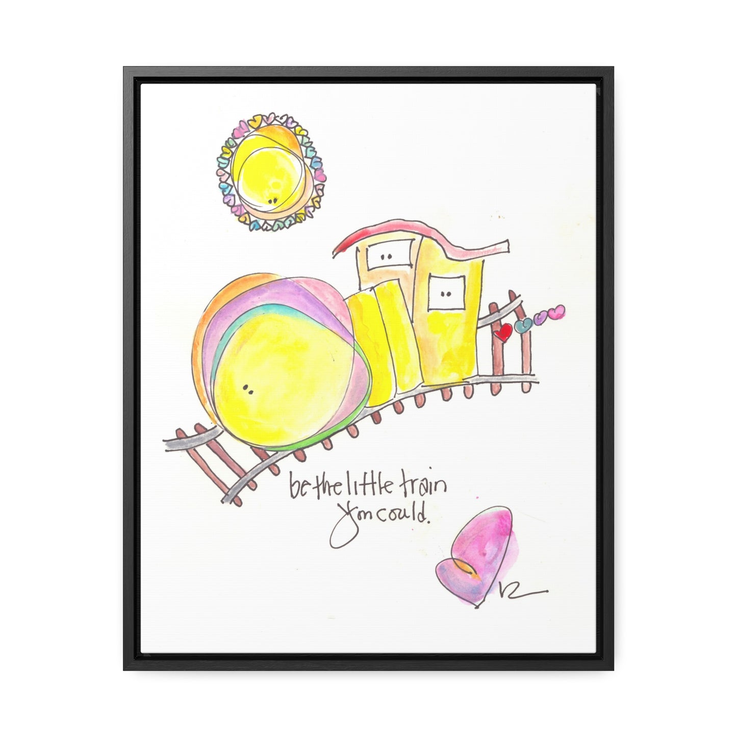 Gallery Canvas with Black Frame - Little Train you Could Be