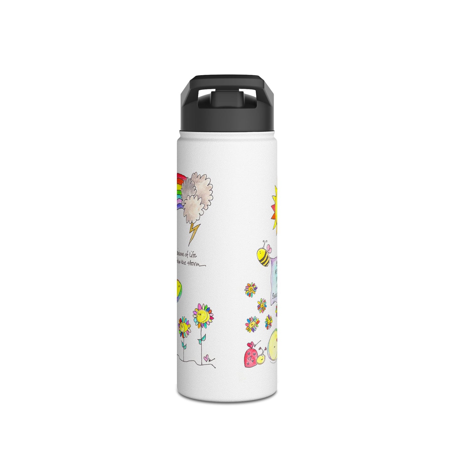AFSP Indiana Stainless Steel Water Bottle - Rainbows follow Storms