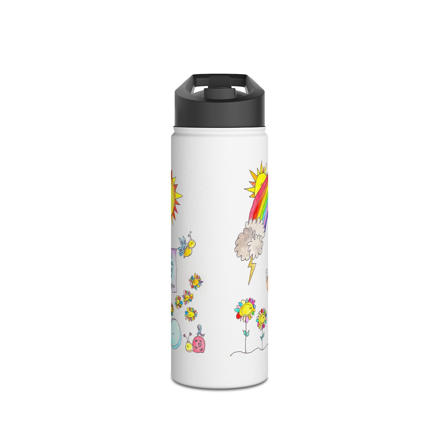 AFSP Indiana Stainless Steel Water Bottle - Rainbows follow Storms