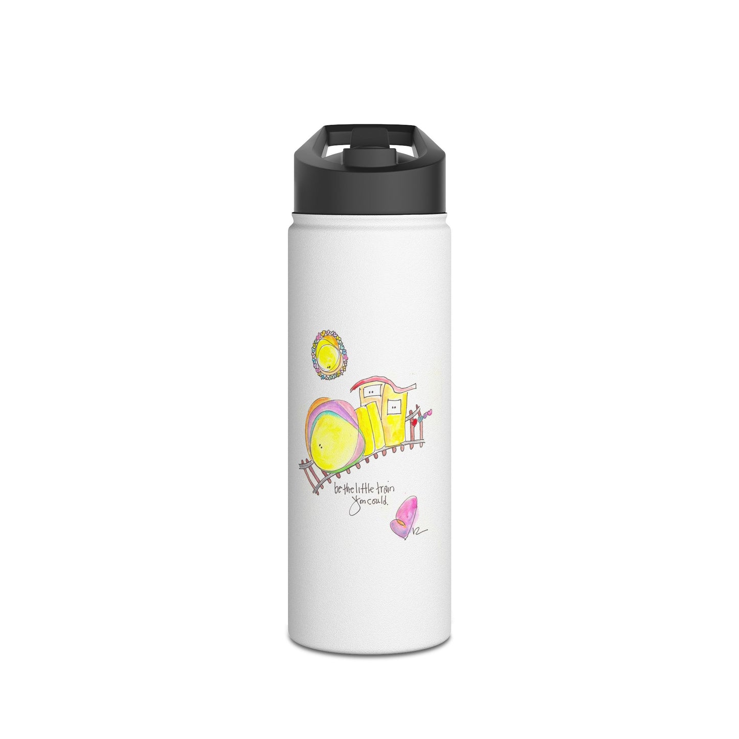 Stainless Steel Water Bottle, Standard Lid - Little Train you Could Be