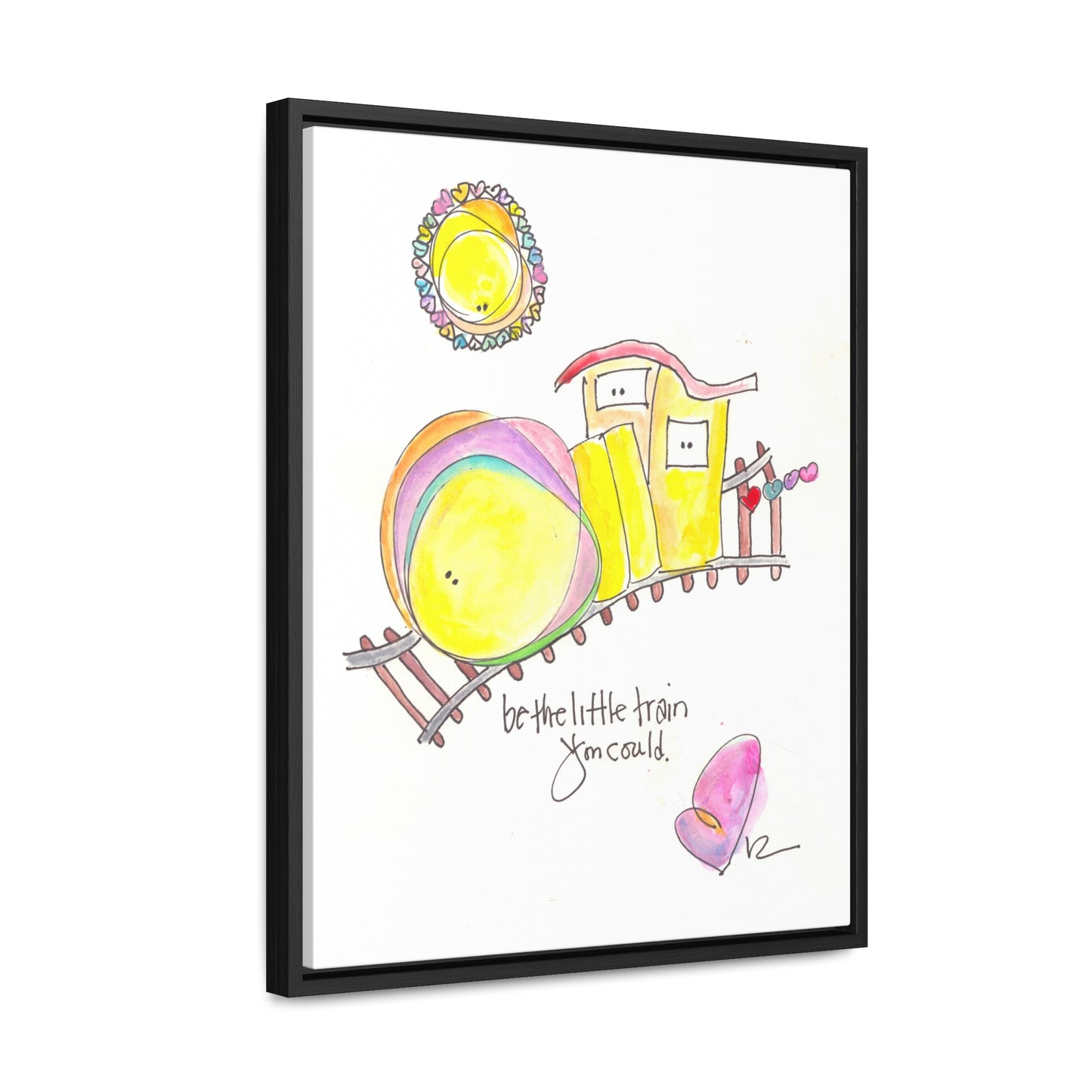 Gallery Canvas with Black Frame - Little Train you Could Be