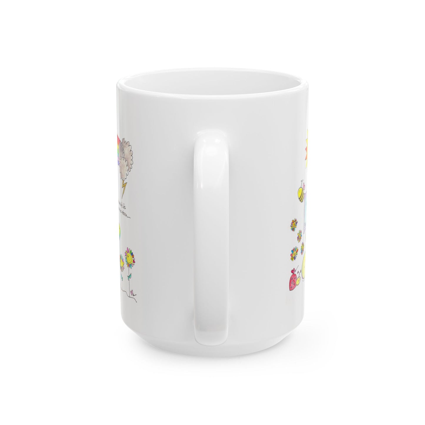 AFSP Indiana Ceramic Mug, (11oz, 15oz) - Rainbows follow Storms