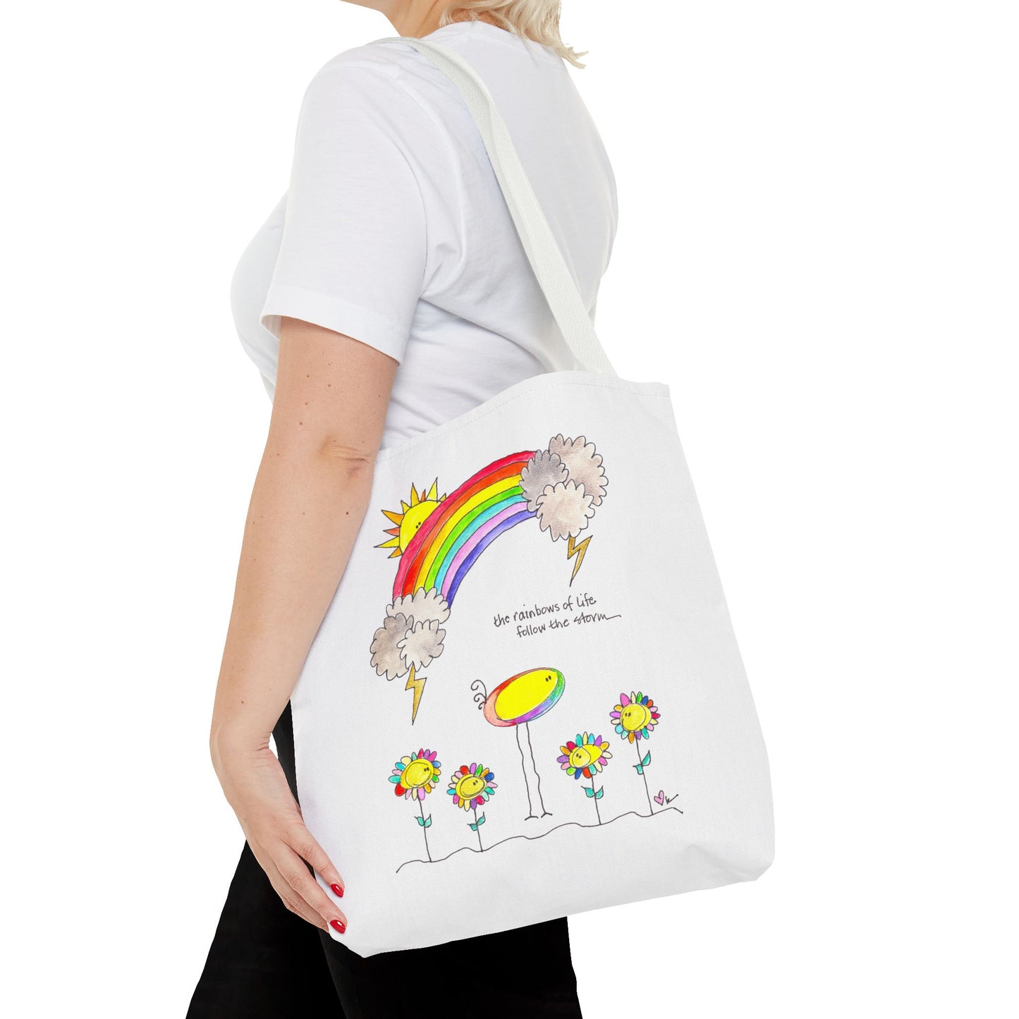 AFSP Indiana Tote Bag - Rainbows follow Storms