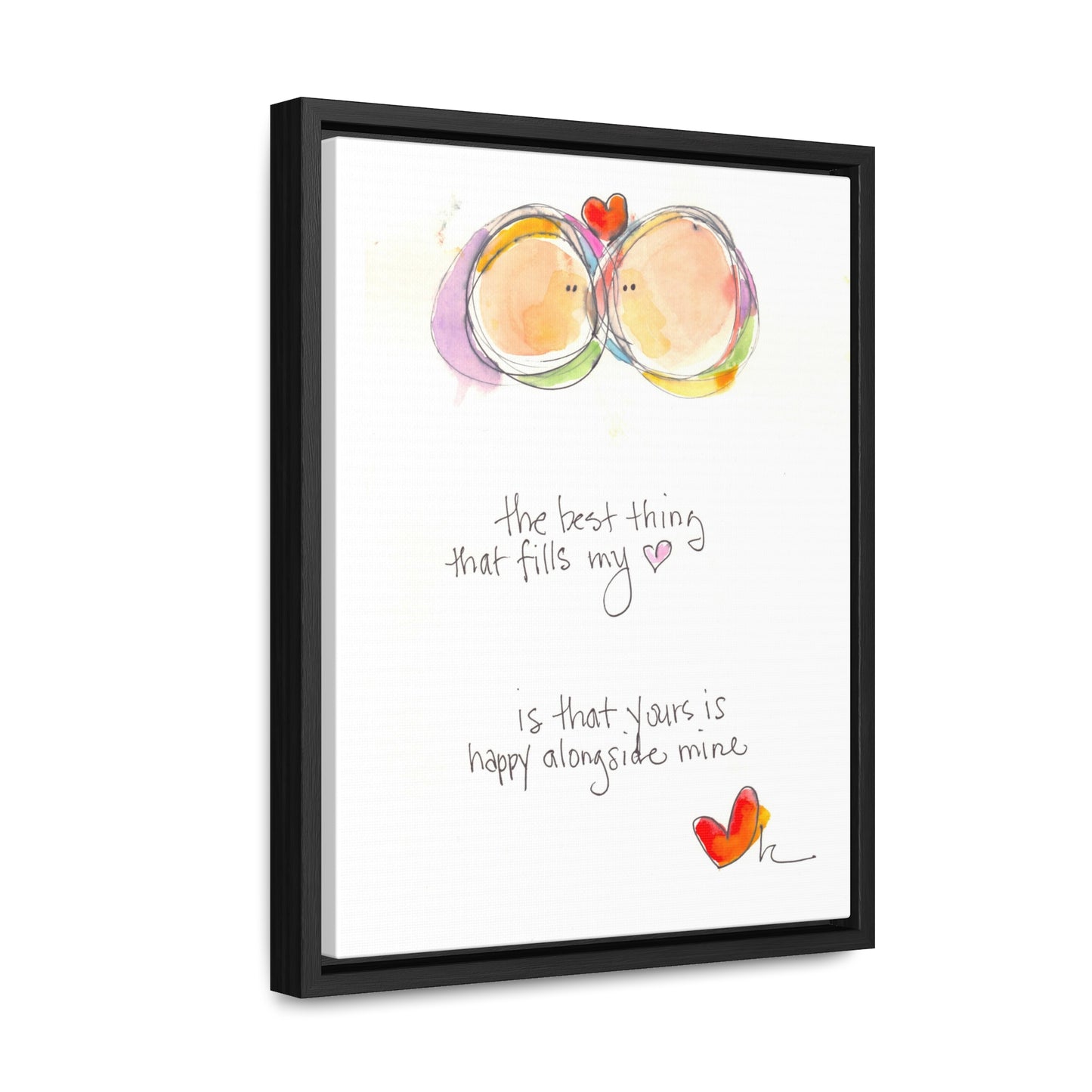 Gallery Canvas with Black Frame - Your Heart Alongside Mine