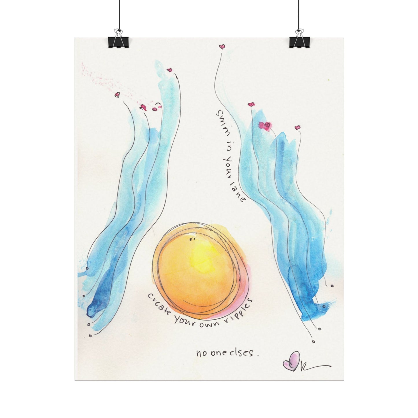 Textured Watercolor Matte Print - Create Your Own Ripples