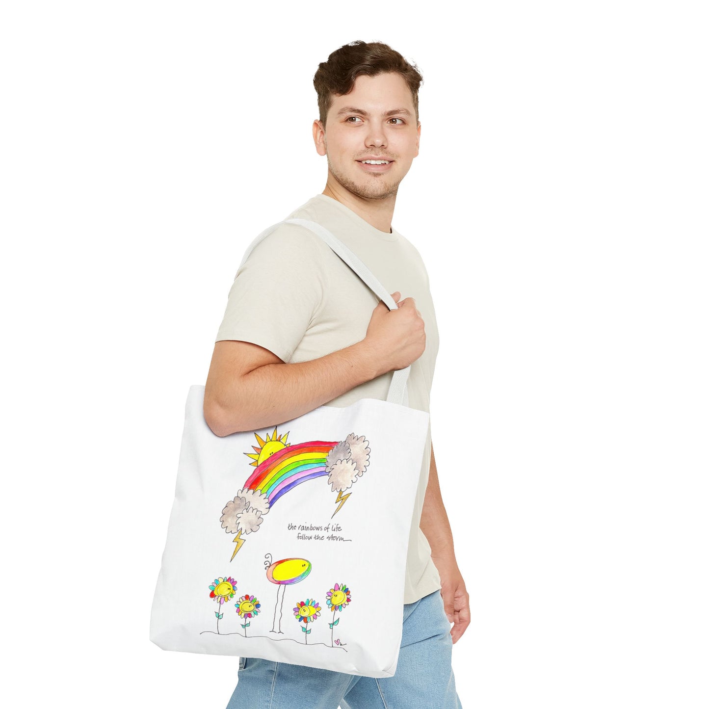 AFSP Indiana Tote Bag - Rainbows follow Storms