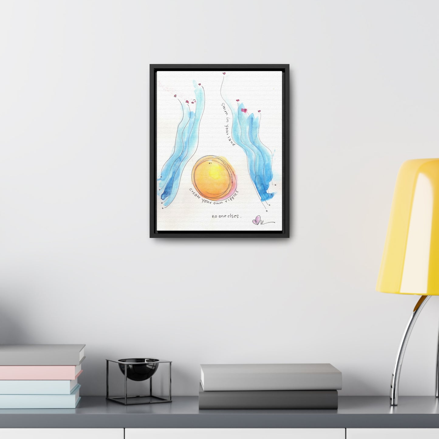Gallery Canvas with Black Frame - Create Your Own Ripples