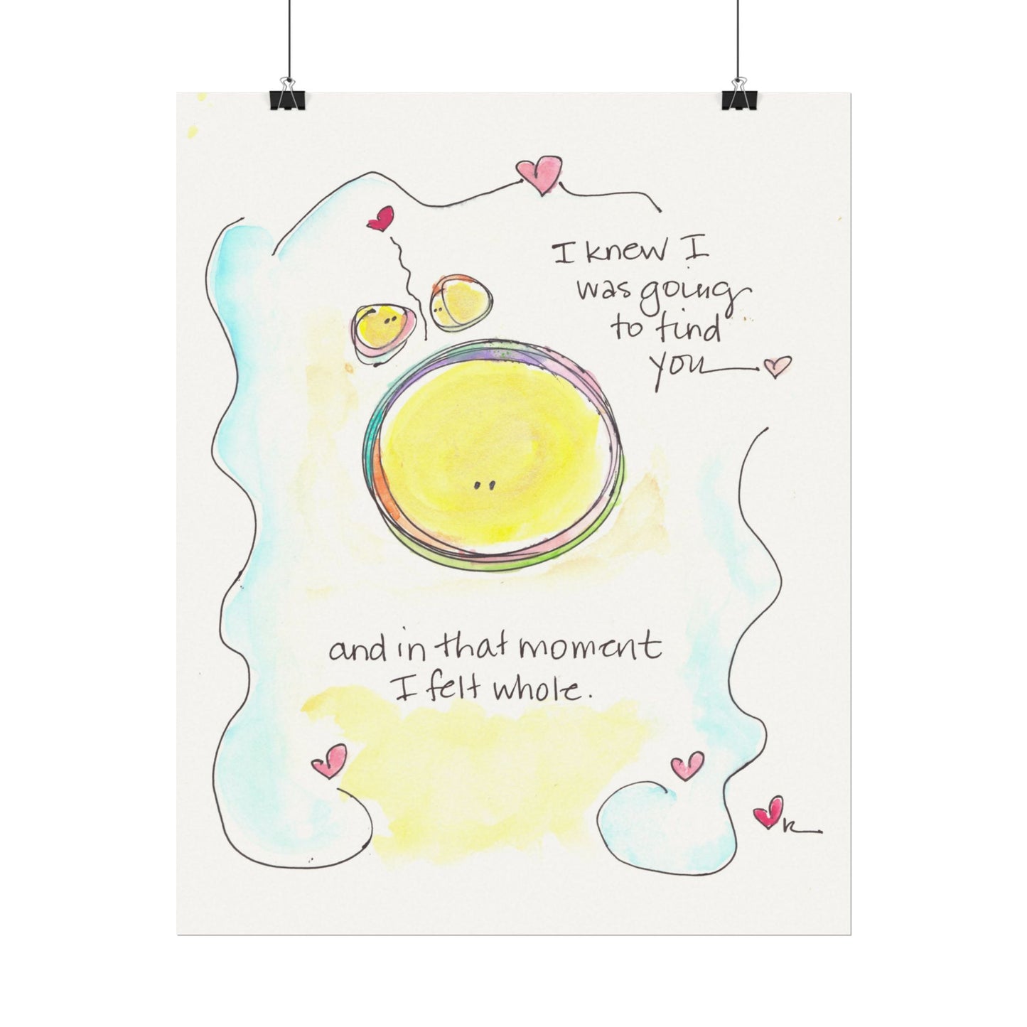 Textured Watercolor Matte Print - Finding You
