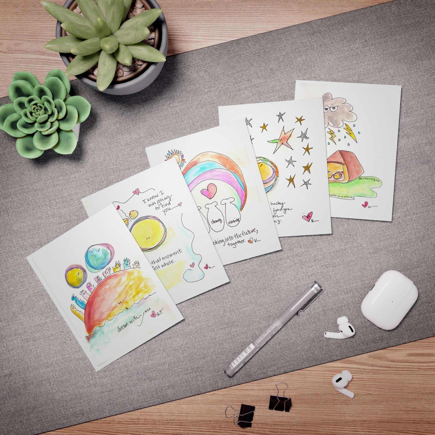 Multi-Design Greeting Cards (5-Pack Variety) - Love Inspired Theme Set One