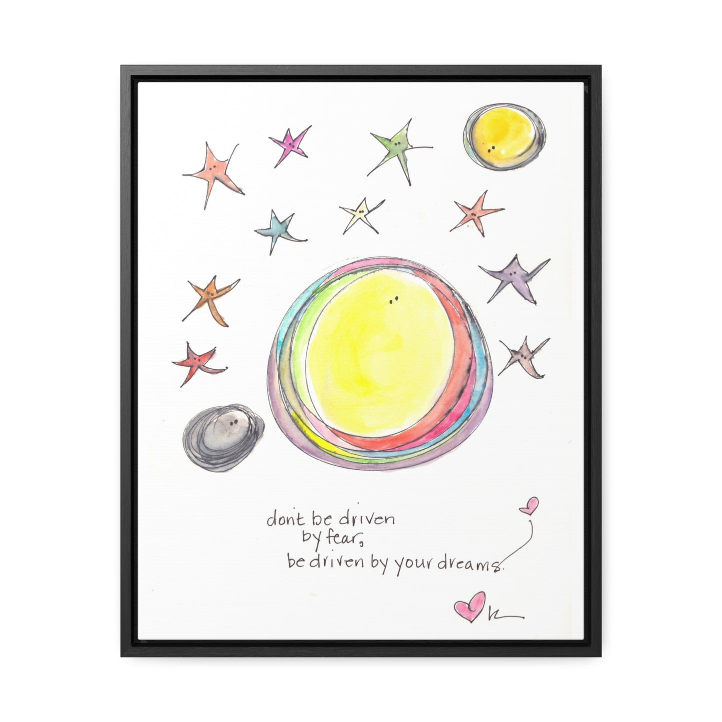 Gallery Canvas with Black Frame - Be Driven by Your Dreams