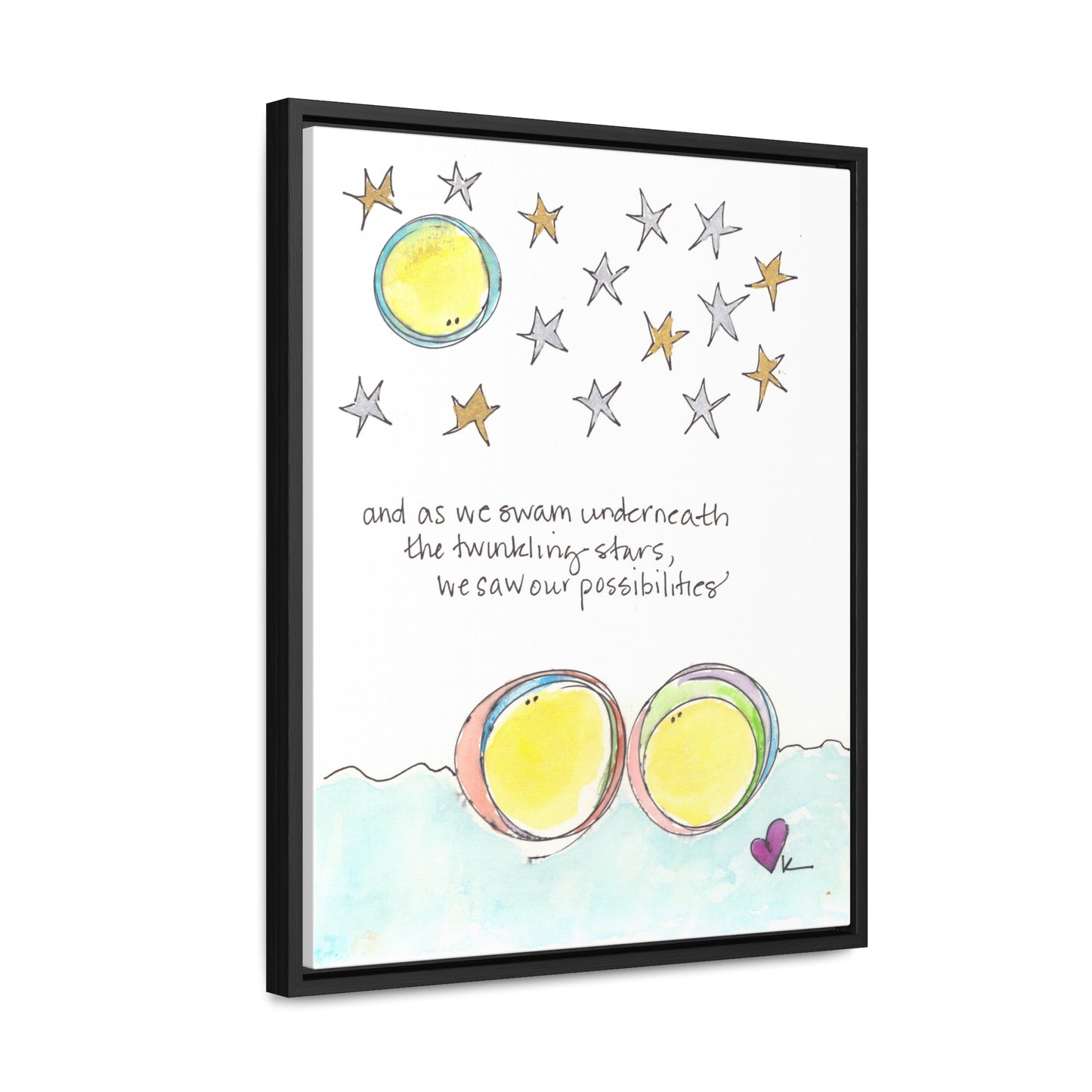 Gallery Canvas with Black Frame - Swim with the Stars