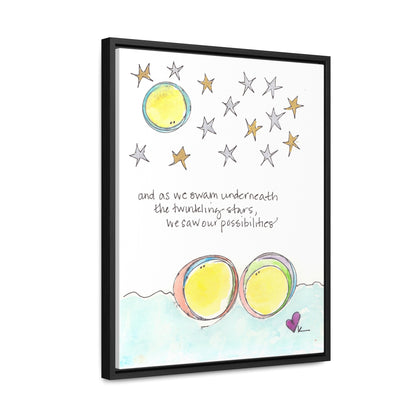 Gallery Canvas with Black Frame - Swim with the Stars