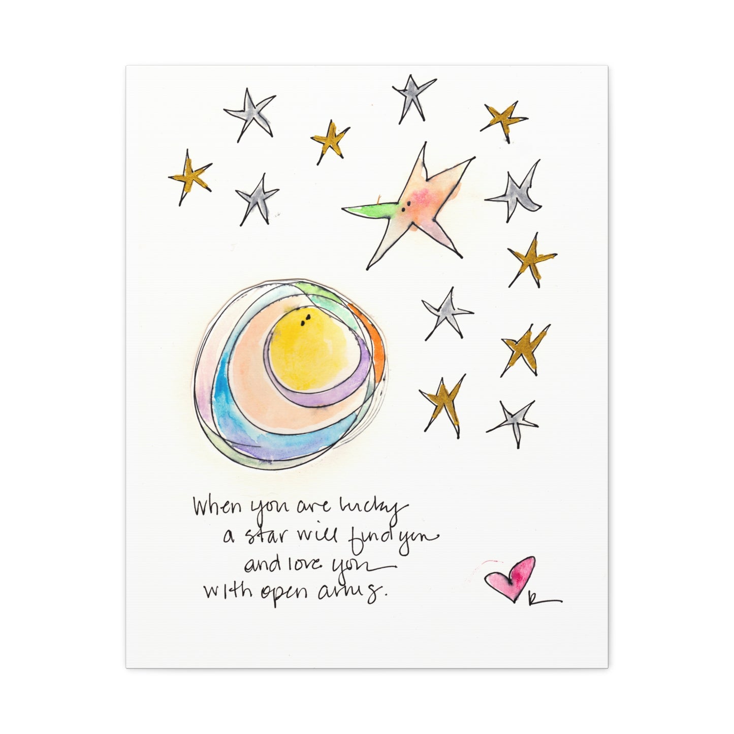 Canvas Gallery Wrap 1.25" - Star with Open Arms