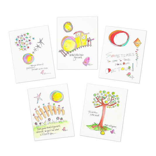 Multi-Design Greeting Cards (5-Pack) - Encouragement Inspired Theme Set One