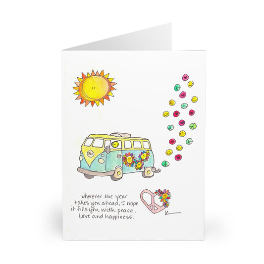 Greeting Cards (5 Pack Single Image)  - VW Bus Birthday Wish