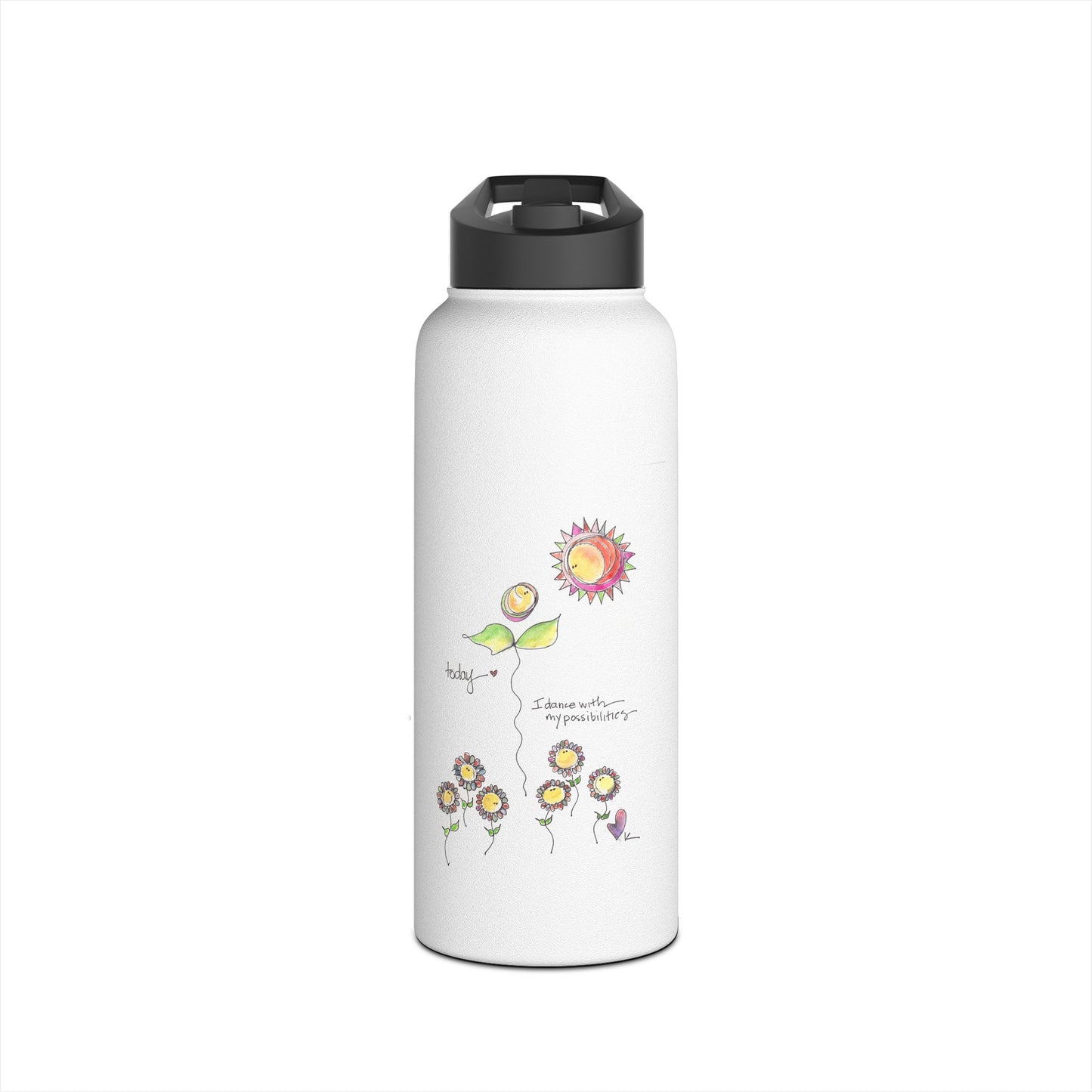 Stainless Steel Water Bottle, Standard Lid - Dance with Possibilities