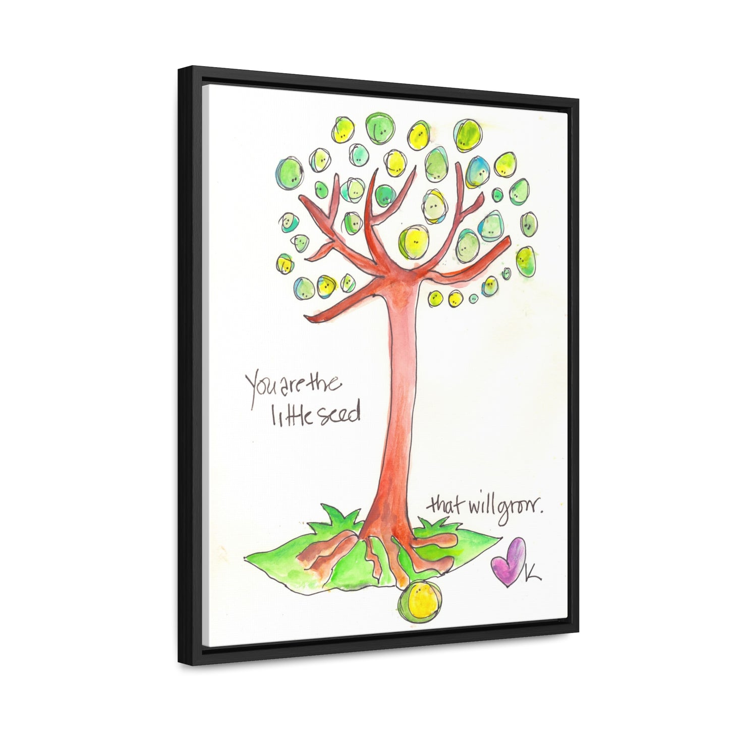 Gallery Canvas with Black Frame - The Little Seed that Grew