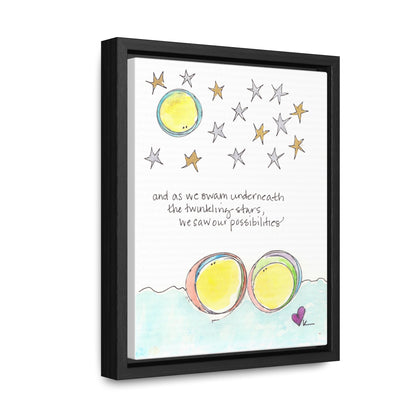 Gallery Canvas with Black Frame - Swim with the Stars