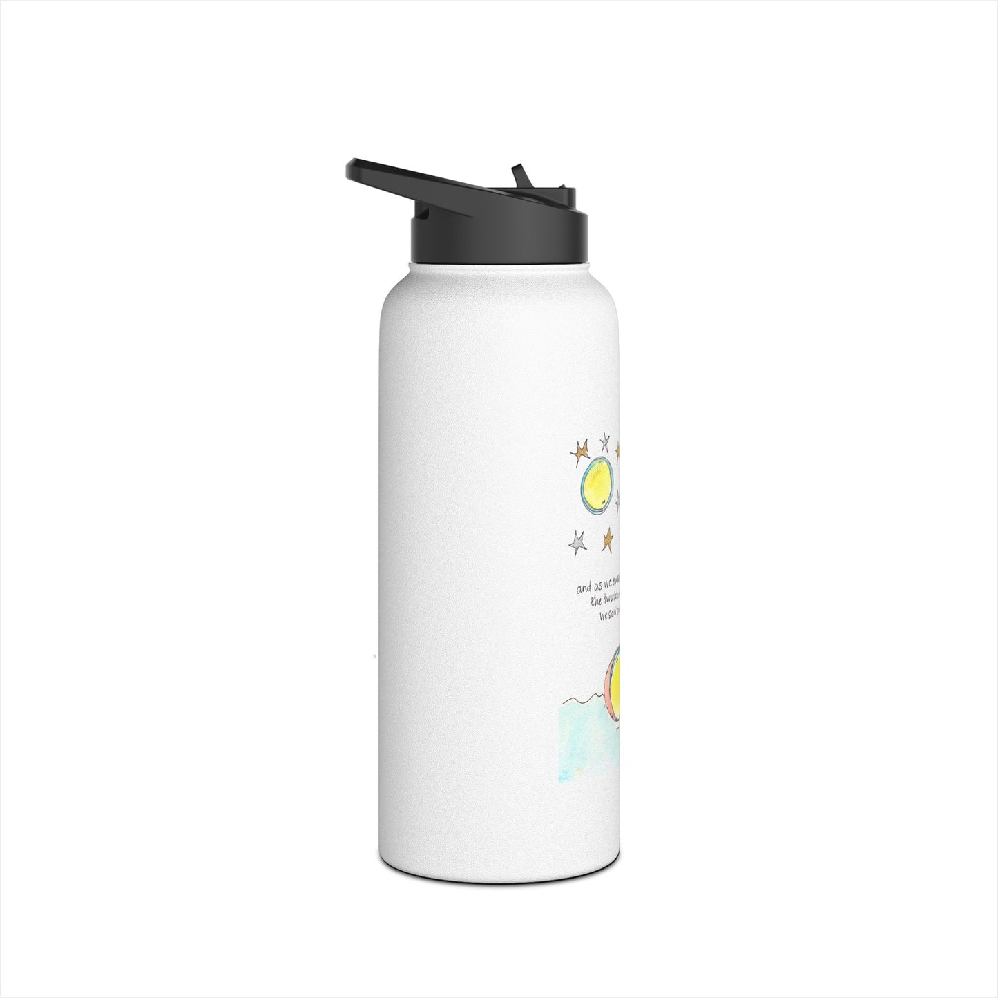 Stainless Steel Water Bottle, Standard Lid - Swim with the Stars