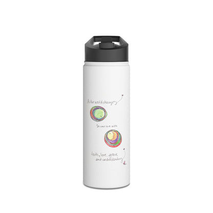 Stainless Steel Water Bottle, Standard Lid - As the World Changes