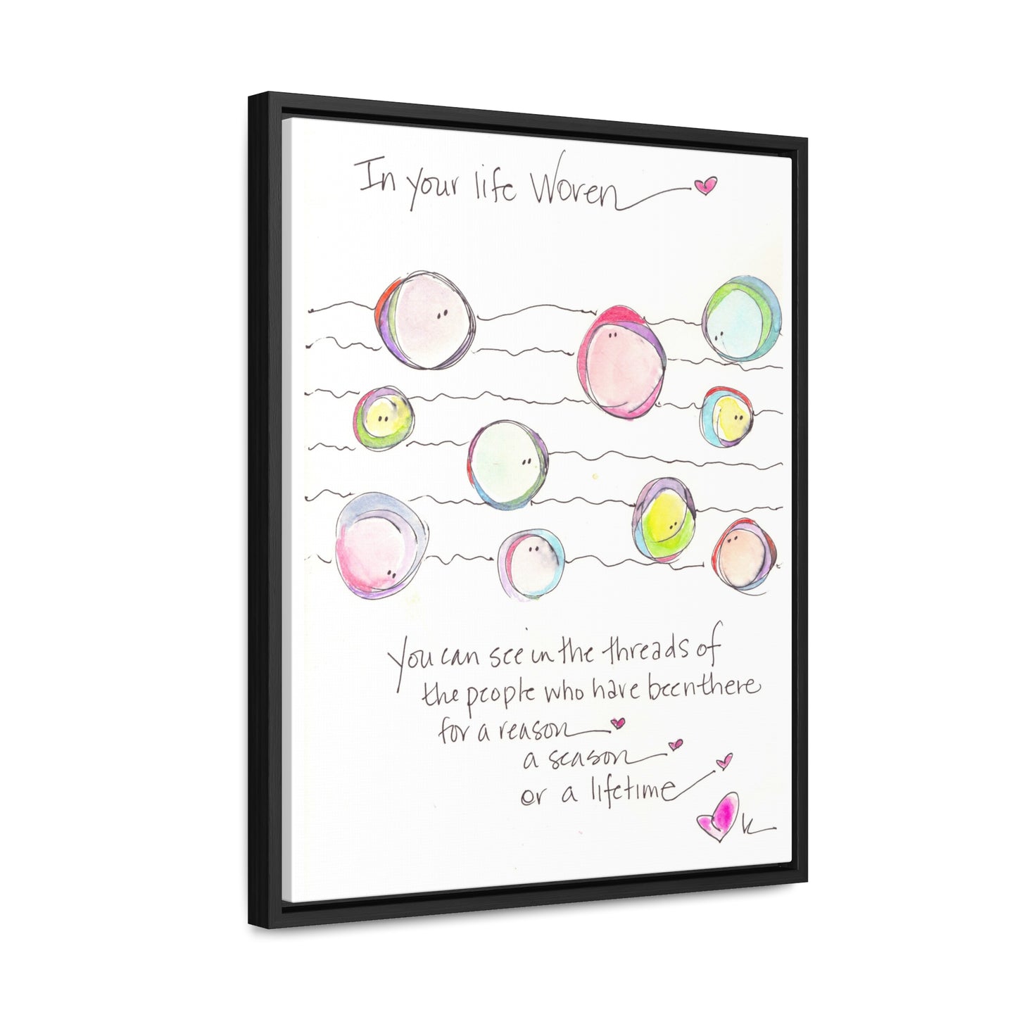 Gallery Canvas with Black Frame - Your Life Woven