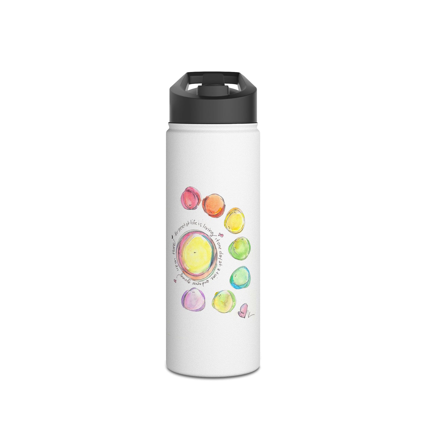 Stainless Steel Water Bottle, Standard Lid - The Secret to Life