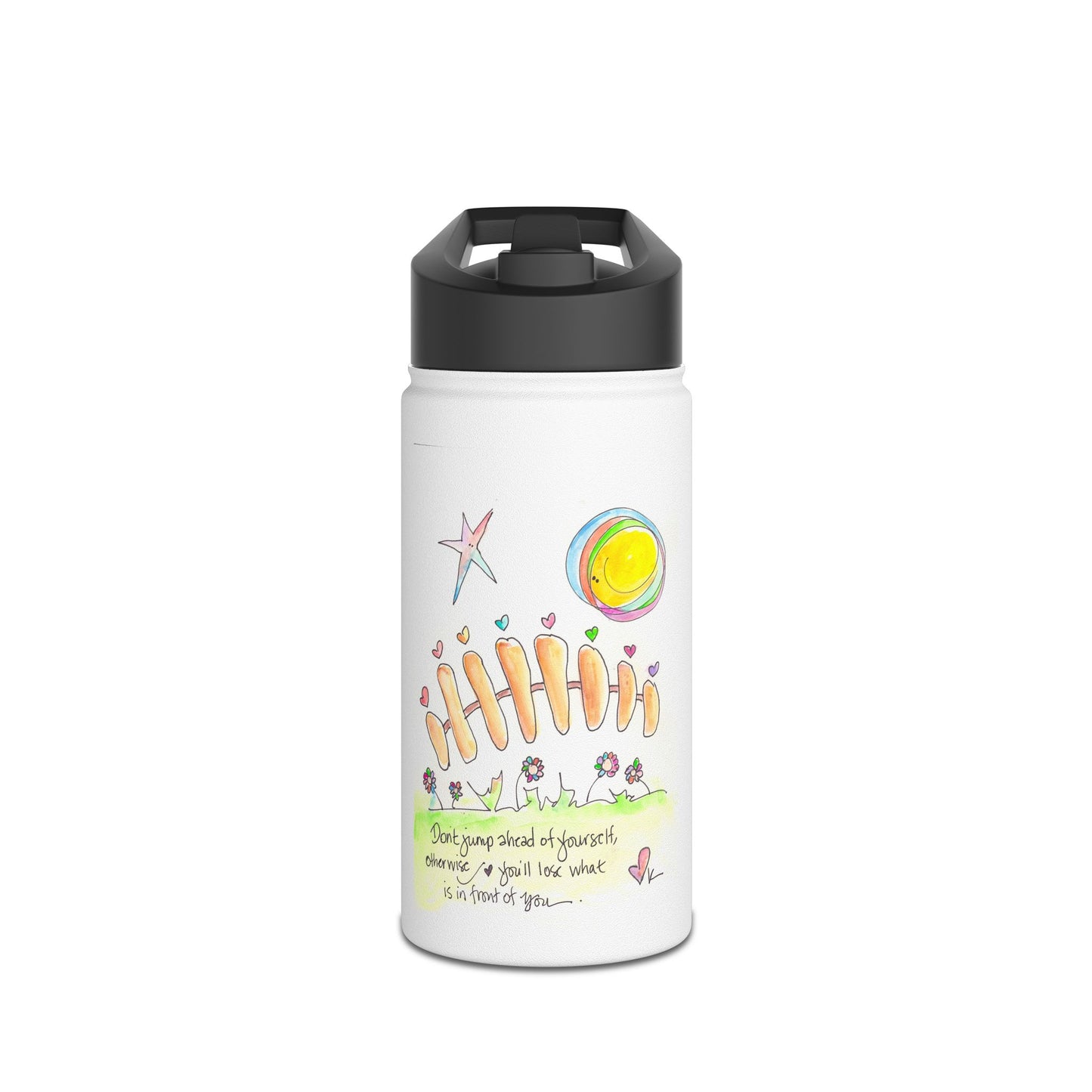 Stainless Steel Water Bottle, Standard Lid - Don't Jump Ahead