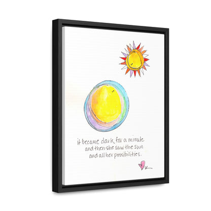 Gallery Canvas with Black Frame - She Saw the Sun